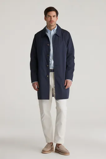 KABÁT GANT COTTON CAR COAT EVENING BLUE