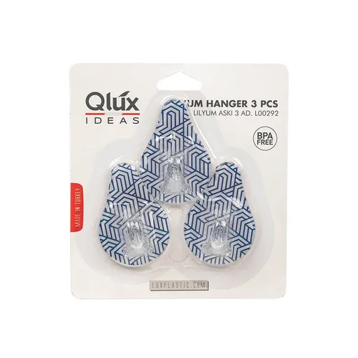 QLUX Plastové samolepicí háčky 3ks