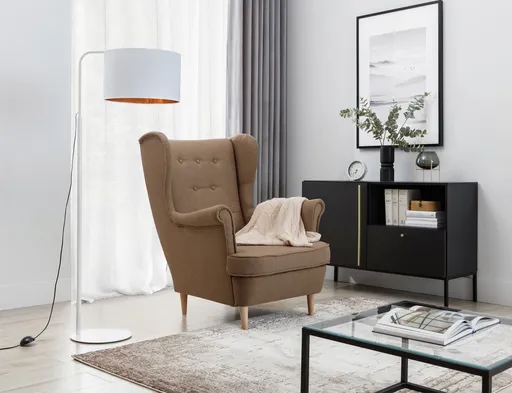 Vespillo 40x70x151cm stojací 1B bílý/zlatý