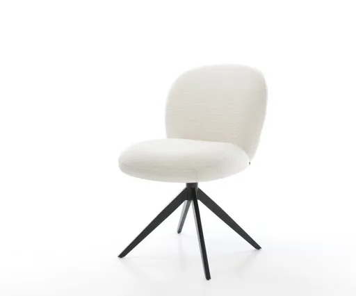 Jídelní židle Nube-Flex bouclé měkký béžová křížová podnož