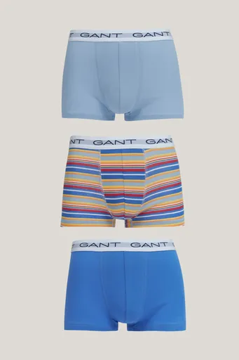 SPODNÍ PRÁDLO GANT STRIPE PRINT TRUNK 3-PACK PERFECT BLUE