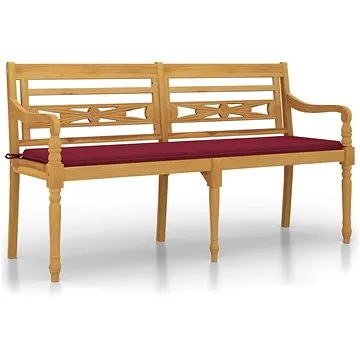 SHUMEE Lavice Batavia s vínovou poduškou 150 cm teak 3100835 (3100835)