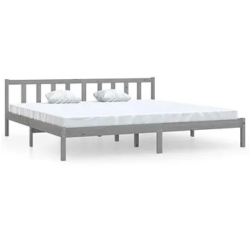 Shumee šedý masivní borovice 180×200 cm UK Super King, 810099 (810099)