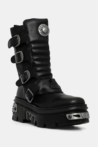 Kožené workery New Rock CRUST NEGRO REACTOR CASCO TOBERAS