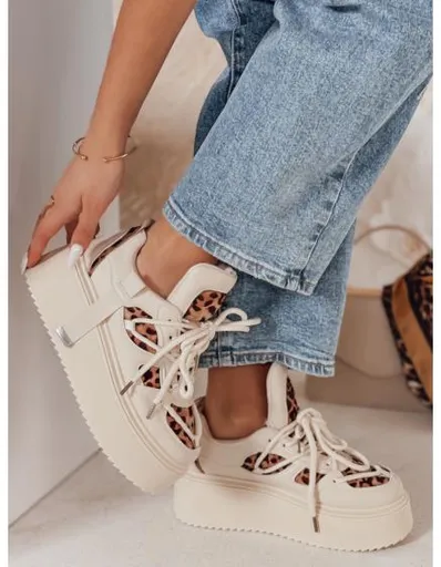 Dámské tenisky na vysoké platformě UPSOLE panterka