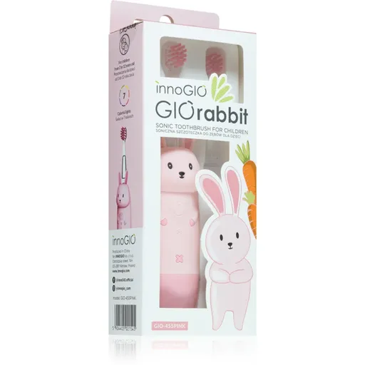 innoGIO GIORabbit Sonic Toothbrush sonický zubní kartáček pro děti Pink 1 ks