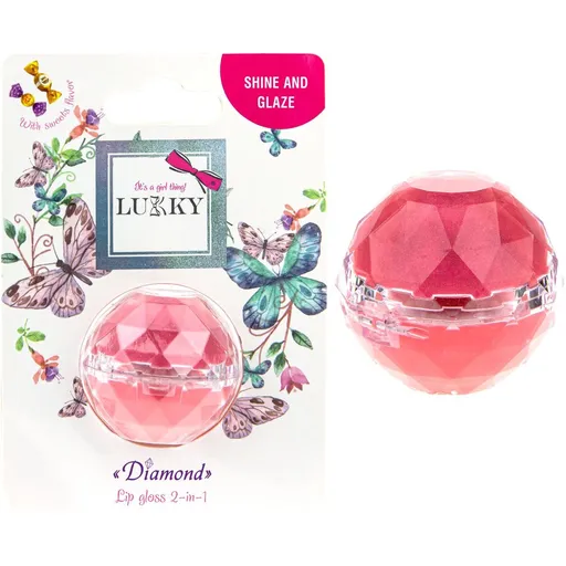 LUKKY lesk na rty diamant 2 v 1 růžový 2 х 5 ml
