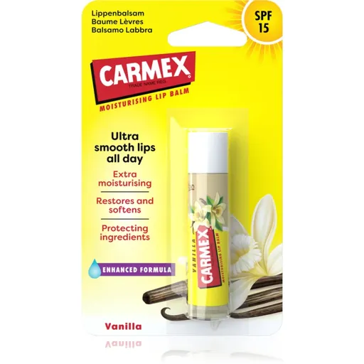 Carmex Vanilla hydratační balzám na rty v tyčince SPF 15 4.25 g