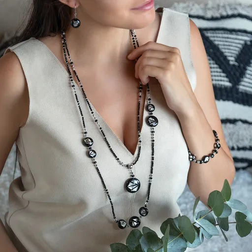 Lampglas Působivý Twilight Shimmer s ryzím stříbrem v perlách Lampglas NDP6