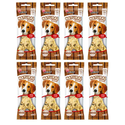 Akinu NATURAL Kost s L-carnitinem pamlsek pro psy 8 x 1 ks