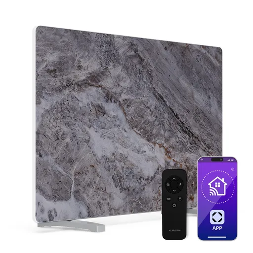 Klarstein MarmoHeat infračervený panel | 600 W | 5 - 9 m² | mramorový design | 70 cm x 100 cm