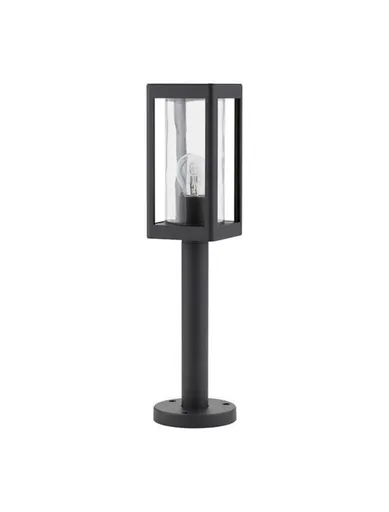 NOVA LUCE venkovní sloupkové svítidlo FIGO tmavě šedý hliník a čiré sklo E27 1x12W 220-240V bez žárovky IP54 9060193