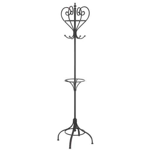 Černý volně stojící věšák - 38*38*189 cm J-Line by Jolipa