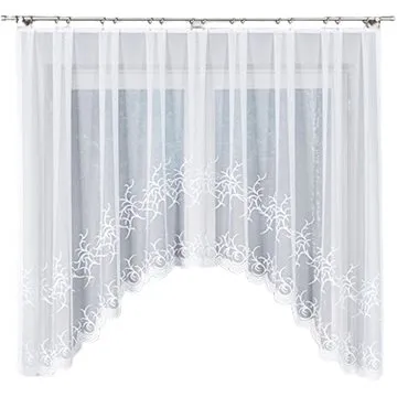 MyBestHome Dekorační oblouková krátká záclona BAKARO bílá 320x160 cm (5907693232365)