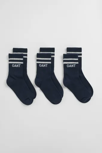 PONOŽKY GANT SPORT SOCKS 3-PACK EVENING BLUE