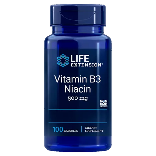 Life Extension Vitamin B3 Niacin - 100 kapslí