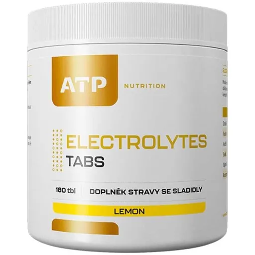 ATP NUTRITION ELECTROLYTES TABS 180 TABLET LEMON Iontové tablety, bílá, velikost