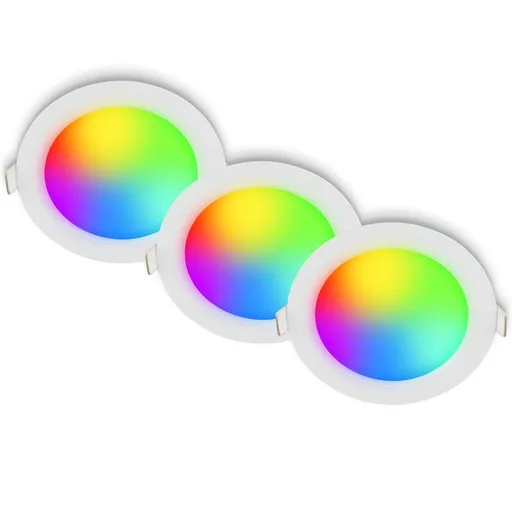 BRILONER Fungo vestavné bodové svítidlo 100mm 3ks sada - 7W, 700lm, LED, stmívatelné, IP65, bílé 3945036