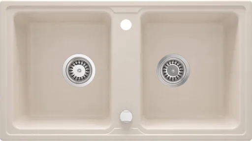 DEANTE Zorba beige Granitový dřez, 2 bowl ZQZ_5203