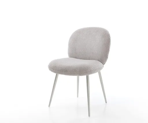 Jídelní židle Nube-Flex manšestr stříbrošedá podnož zúžená