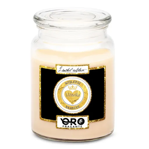 Svíčka Nejlepší učitelka – pruhy (Vůně svíčky: Vanilka)