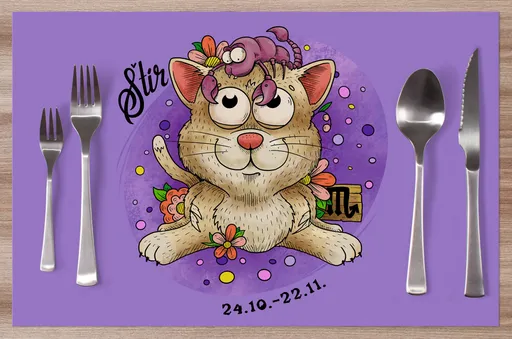 Prostírání Kočičí znamení – štír