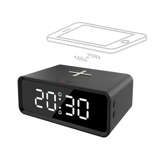 Solight digitální hodiny s Qi bezdrátovou nabíječkou CA07B