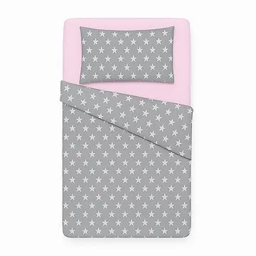 BabyTýpka 3-dílná sada povlečení - Stars Pink  (8594201221415)