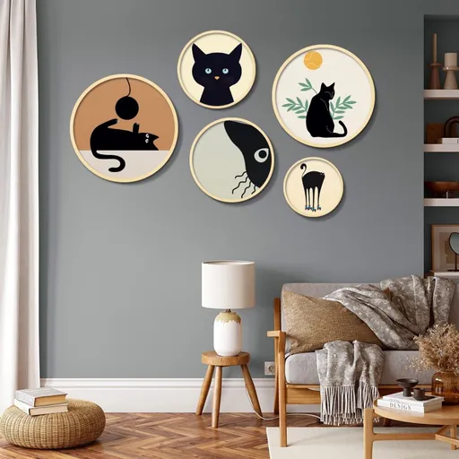 Dekorativní rámovaný obraz z MDF (5 kusů) Yats-07