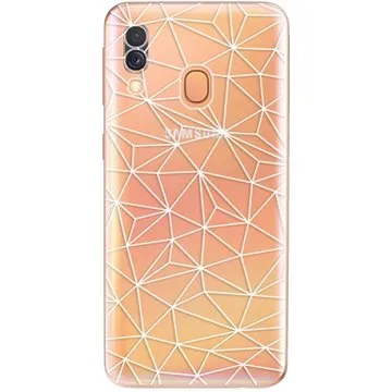 iSaprio Abstract Triangles 03 - white pro Samsung Galaxy A40 (trian03w-TPU2-A40)