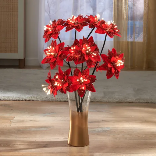 2 LED větvičky poinsettie
