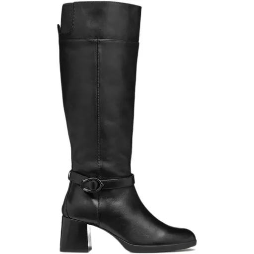 Geox D WALK Dámské elegantní kozačky, černá, velikost