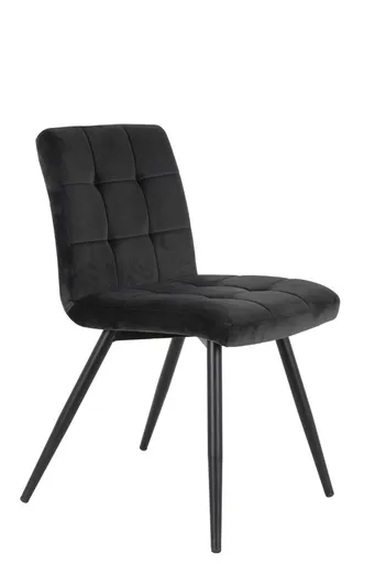 Sametová tmavě šedá jídelní židle OLIVE - 44*82*50 cm 6740527