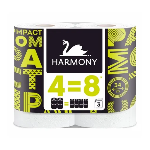 Harmony Compact roll 4 za 8 toaletní papír 4 role