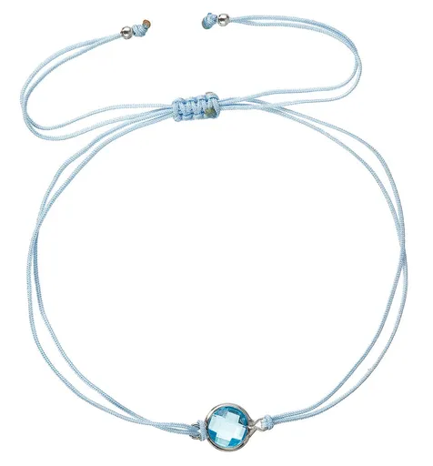 Evolution Group - Pavona Světle modrý kabala náramek s krystalem 13041.3 blue
