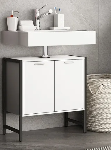 VCM skříňka pod umyvadlo "Edino", bílá