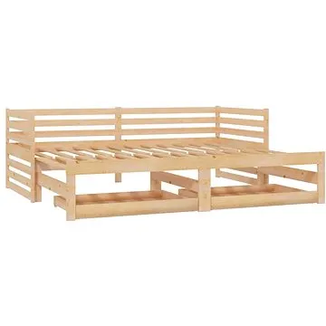 Shumee Výsuvná válenda 2×(90×200) cm masivní borovice, 3083709 (3083709)