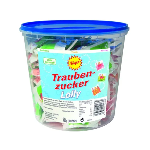 Frigeo-Werk Traubenzucker Lolly lízátka z hroznového cukru 100 ks