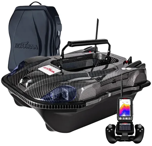 Boatman zavážecí lodička leader pro 3.0 s gps a echolotem carbon