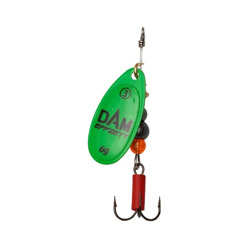 DAM Třpytka Effzett Fluo Spinner Green,DAM Třpytka Effzett Fluo Spinner Green