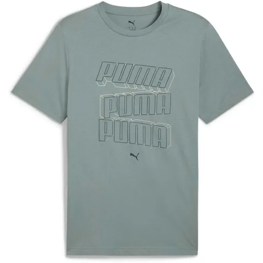 Puma ESSENTIALS LOGO LAB HOG TEE Pánské triko, zelená, velikost