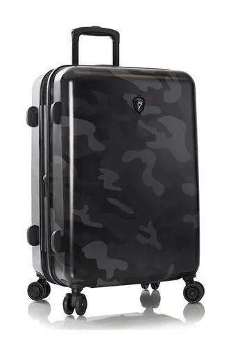Střední cestovní kufr na kolečkách Heys Black Camo M