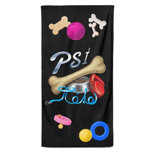 Osuška Psí táta (Velikost osušky: 70x140cm)