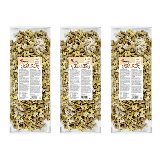 Akinu Kostičky sušenka pamlsek pro psy 2,2 cm 3 x 1 000 g