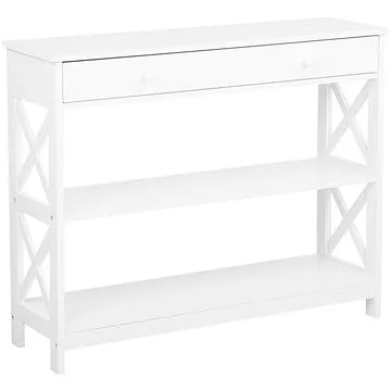 Konzole bílá se dvěma zásuvkami MONTGOMERY, 125592 (beliani_125592)