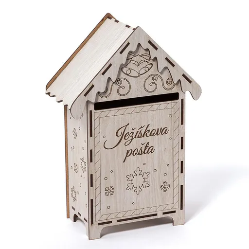 Dřevěná schránka na dopisy JEŽÍŠKOVA POŠTA