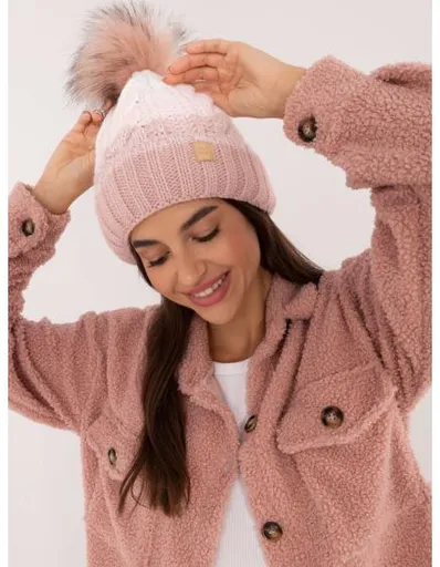 Dámská čepice s fleecovou podšívkou RUE PARIS světle růžová