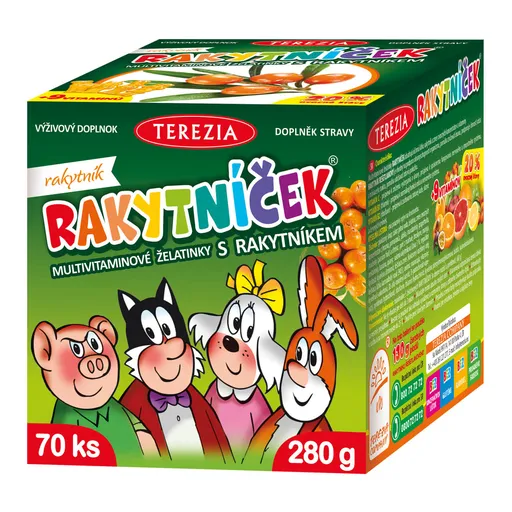 Terezia Company Rakytníček multivitamínové želatinky s rakytníkem 70 kusů