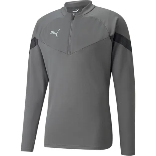 Puma TEAMFINAL TRAINING 1/4 ZIP TOP Pánská sportovní mikina, šedá, velikost XXL