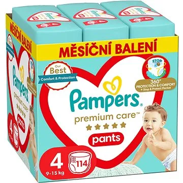PAMPERS Premium Care Pants Vel. 4 (114 ks) (8006540490938)